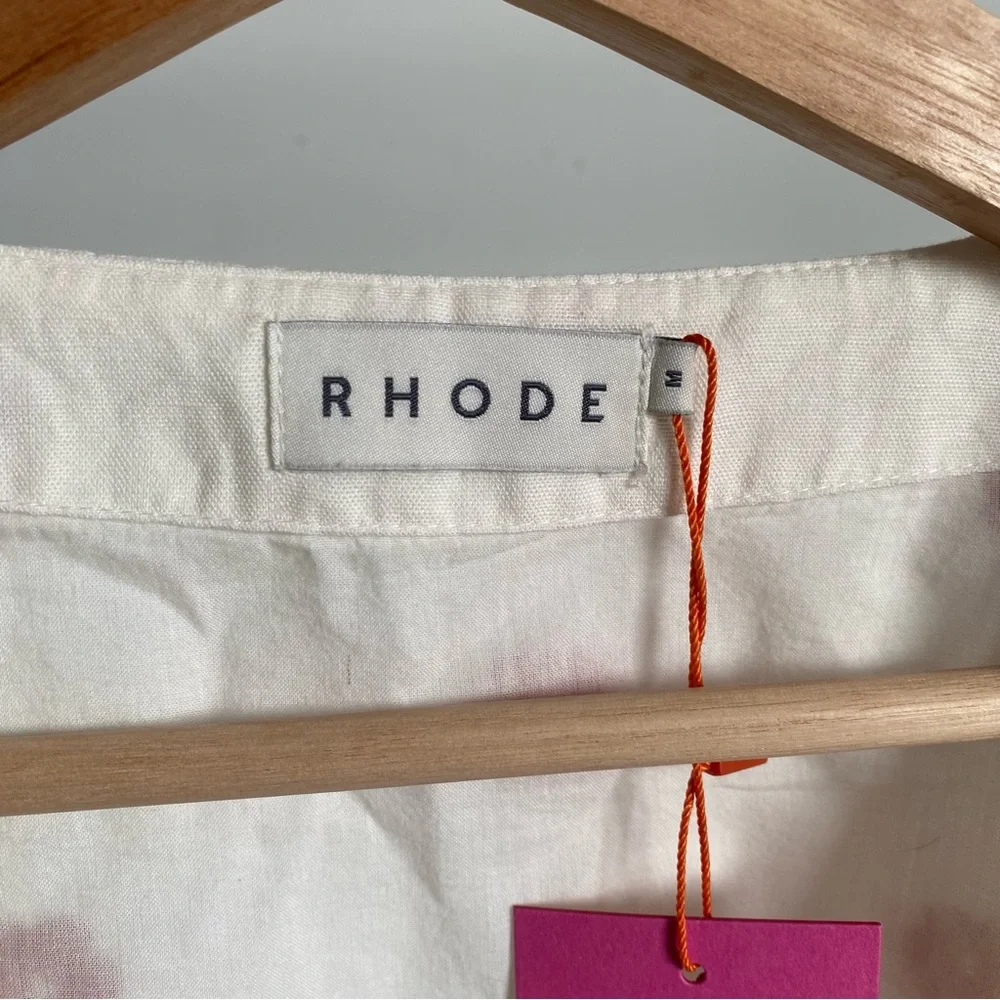 RHODE White and Red Polka Dot Midi Dress - Picture 3 of 12